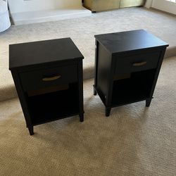 Set of 2 Black Nightstands / Side Tables – Must Sell Together