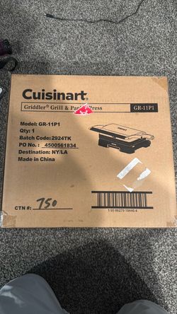 Cuisinart griddler and panini press Model GR-11-p1