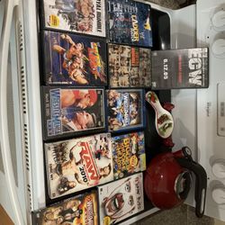 WWE ECW Wrestling DVDs . Raw , Wrestle Mania Etc .  Good Used Working Condition DVD . 