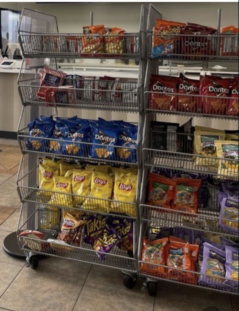 Commercial Supermarket Display Stand Floor-Standing Snack Supermarket Display Shelf