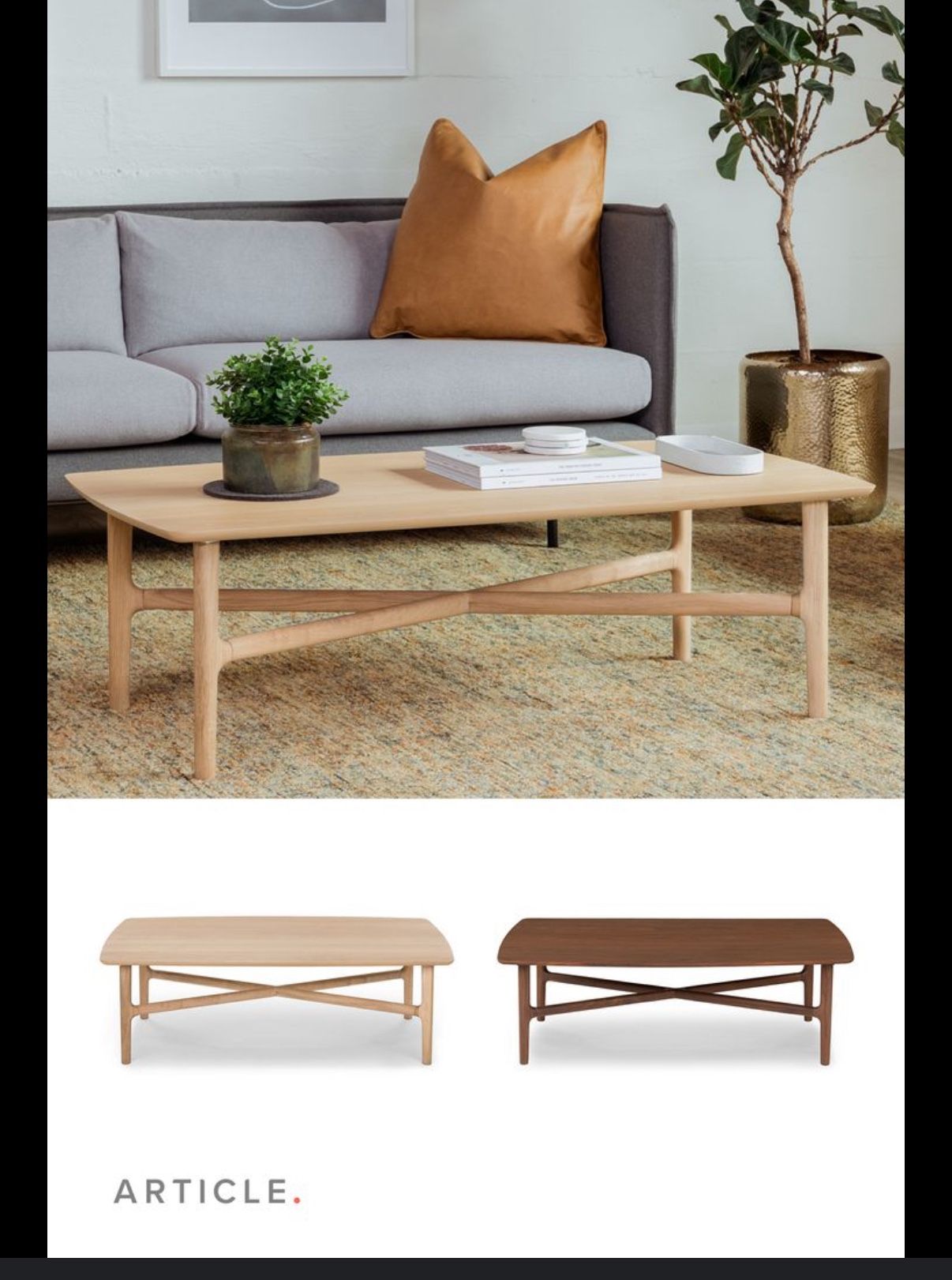 Article Light Oak Brezza Coffee Table