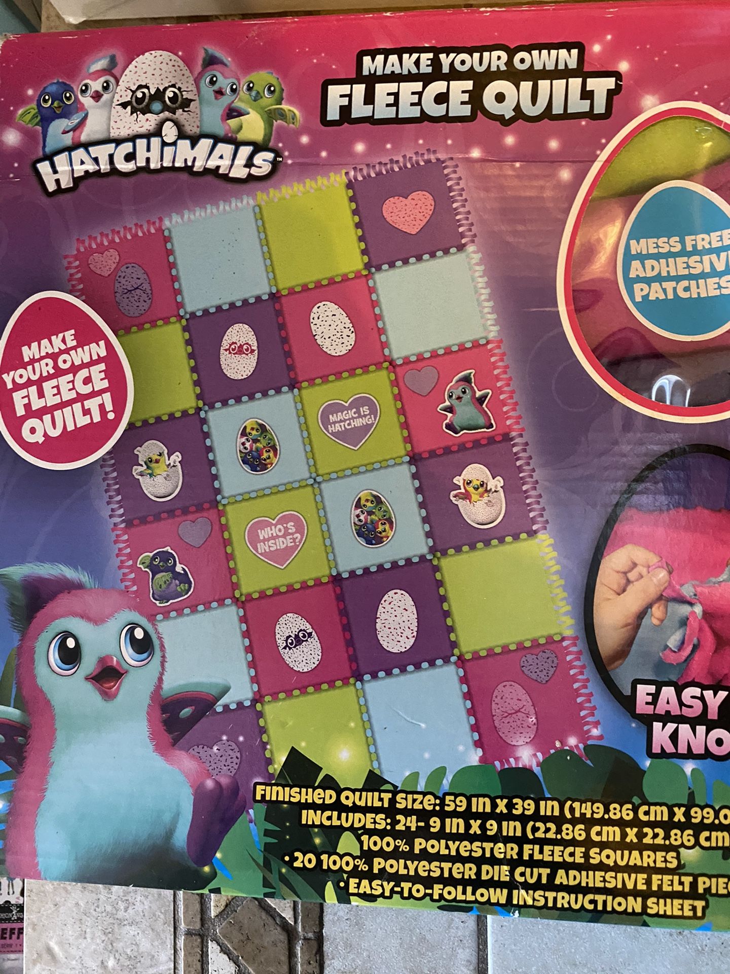 Hatchimals Make Your Own Fleece Quilt