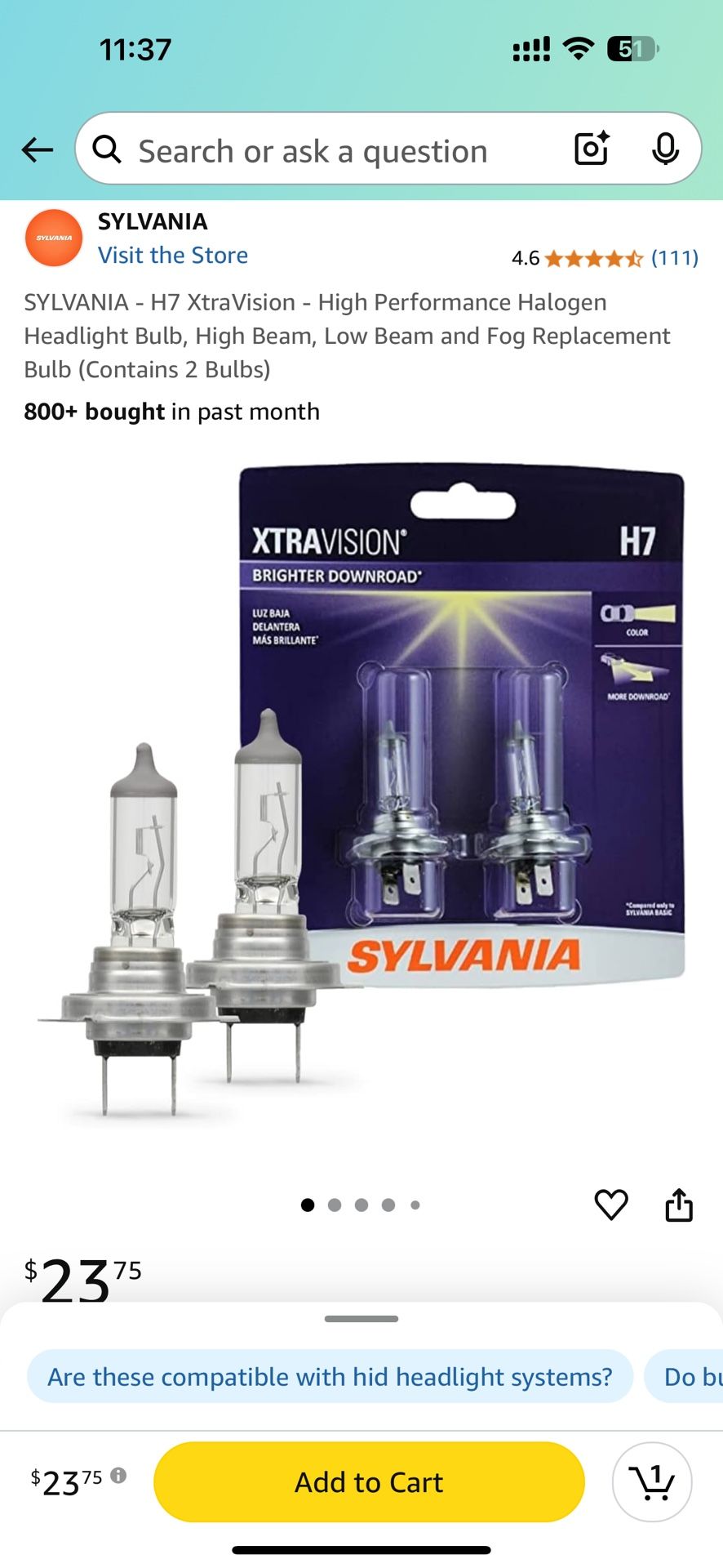 Brand New Low Beam Headlight Bulbs – $24 for the set