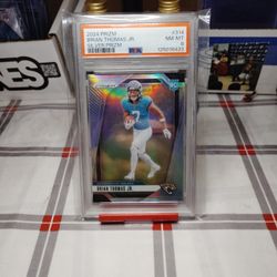 Brian Thomas Jr 2024 Prizm Silver PSA 8