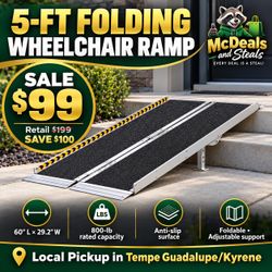 5-Foot Folding Aluminum Ramp — NEW IN BOX!