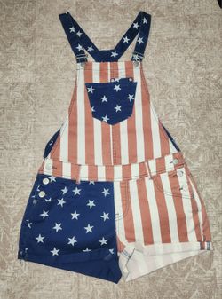 Stars & Stripes Overall Shorts 