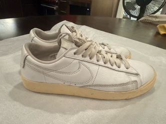 Nike White Leather Low-Top Sneakers