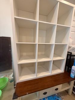White Cube Storage Bookcase Shelving Unit