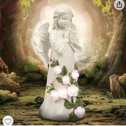 Garden Angel Outdoor Statue & Sculpture: Solar Garden Décor & Christmas Decorations for Outside Yard Lawn Patio | Best Housewarming Choice