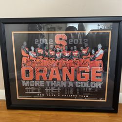 Framed 2012-13 SYRACUSE ORANGEMEN Basketball SIGNED Team Poster JIM BOEHEIM