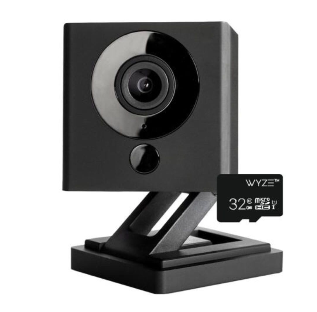 NEW,!!! Wyze Cam 1080p Indoor Wireless Bullet Wi-Fi Smart Home Camera with 32 GB SD Card in Black