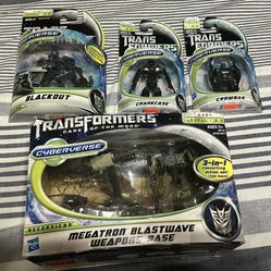 Transformers Dark of the Moon Cyberverse Megatron, Blackout, Crowbar,Crankcase Cash Local Purchase!