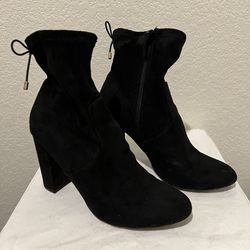 MATERIAL GIRL Black Heeled Boots - 8 Women 