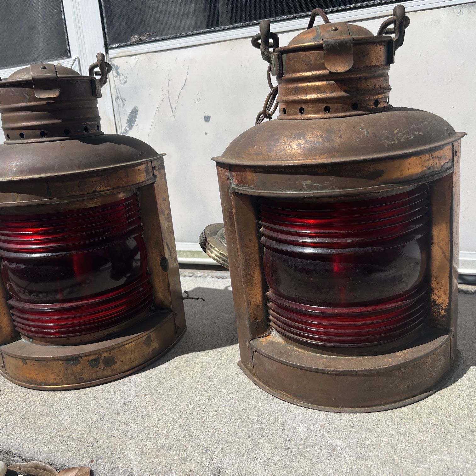 Antique Brass Port Side - Perko Navigational Lights
