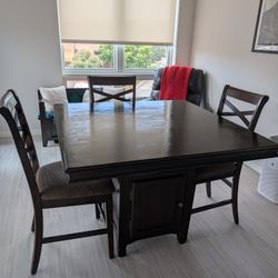 Dining Room Table With Storage +3 Chairs 