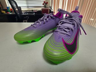 Nike Football Vapor Edge Cleats Purple and Green