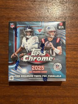 2025 Topps Chrome Football Factory Sealed Fanatics Exclusive Mega Box