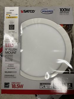 9” LED Flushmount/Dimmable “Puck” Lighting Fixtures