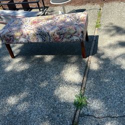 Floral Ottoman Bench 