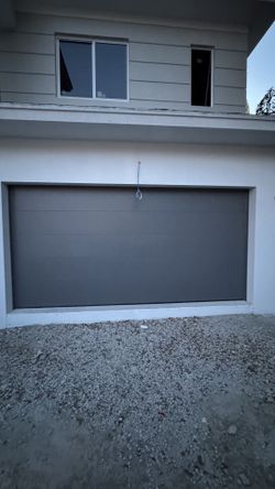 Garage Door 16x8 Flush Insulated Charcoal Hurricane Proof