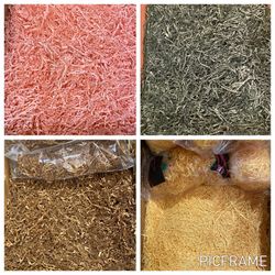 Shredded Paper Easter Basket Fill Gift Spring Grass Floral  