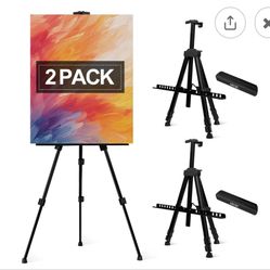 AROIC Art Painting Artist Easel Stand, Painting Display Easel Stand,Portable Adjustable Iron Tripod Display Stand with Bag, Height from 20 to 66 in fo