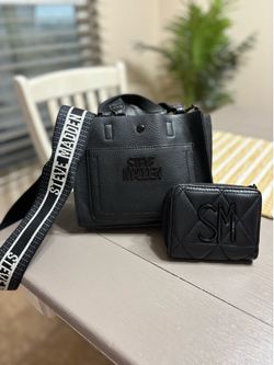 Steve Madden Black Mini Tote Bag with Wallet