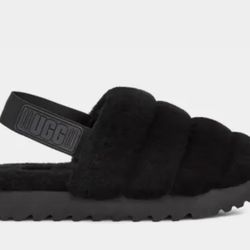 UGG super Fluffy Slipper Shoe Black 🤍