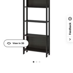 Black Bookcase - 5 Shelves