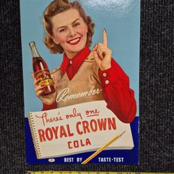 Royal Crown Cola 1950' Cardboard