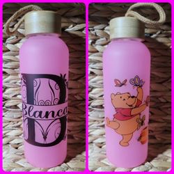 Glass Water Bottles With Bamboo Lid