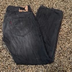 Levi Strauss 559 Relaxed Fit Dark Wash Jeans Mens W32 L30 Black