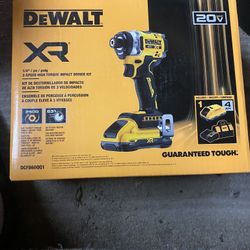 **SALE**New Dewalt 20 Volt XR 1/4 Inch Heavy Duty 3 Speed High Torque Impact Driver Kit