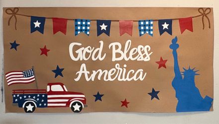 4th OF JULY BANNER 3x6 ft
