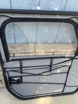 Jeep Wrangler JK Half & Full Doors 2007-2018 Front 2 Piece Fabric Black Bestop Best Top Keys Locks Sport Sahara Rubicon LIKE NEW !