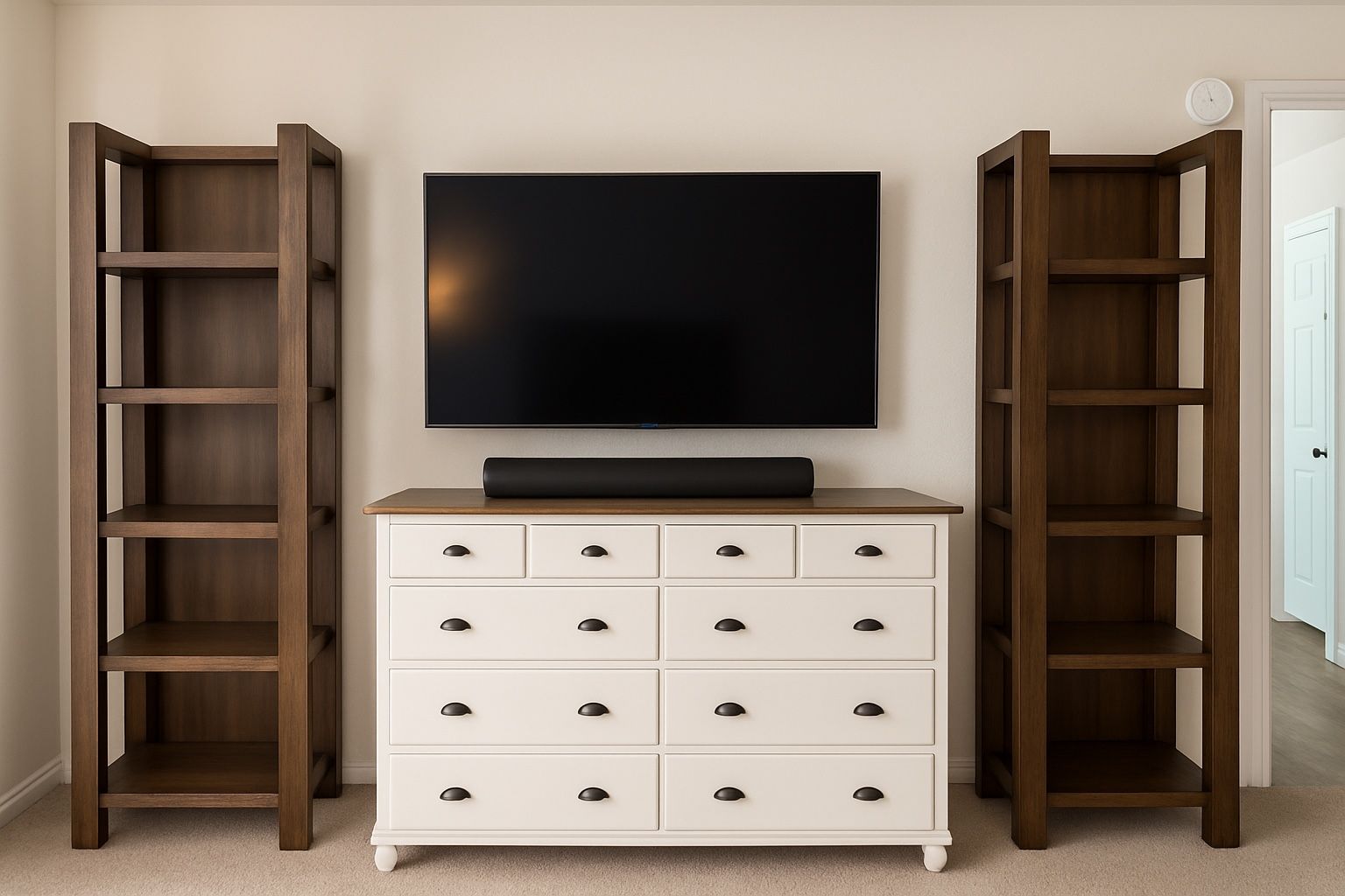 📚 Solid Wood Bookshelves (Set of 2) – Rustic Finish – 74” Tall!