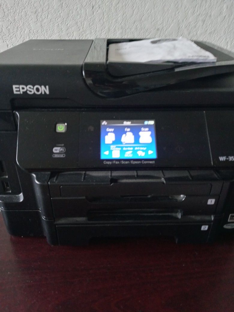 Epson WorkForce WF-3540 Wireless All-in-One Color Inkjet Printer, Copier, Scanner, 2-Sided Duplex, ADF, Fax. Prints from Tablet/Smartphone. AirPrint C