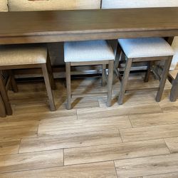 4 piece sofa table set with charging port