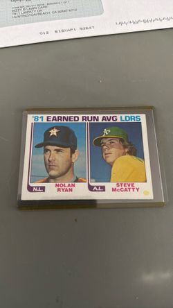 Nolan Ryan, Steve McCatty 1981 Earned Run Average Leaders #167