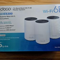 DECO AXE5300 Tri-Band Mesh Wi-Fi 6E Router System (3-pack)