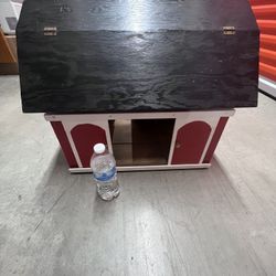 Farm Animals Pets Handmade One Of A Kind Beautiful Rare Wooden Pet House With Two Window Two Sliding Double Doors And One Side Opening Roof 