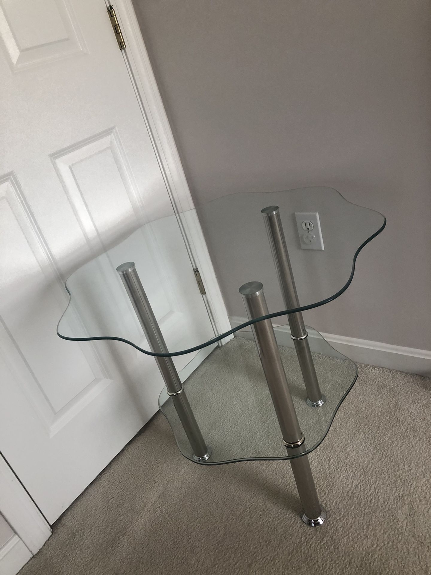 Brand New Two Layers Heavy Glass Table