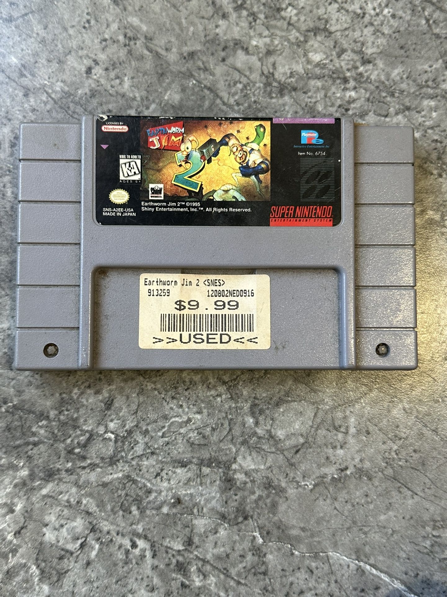Super NES Earthworm 🪱 Jim 2 Game