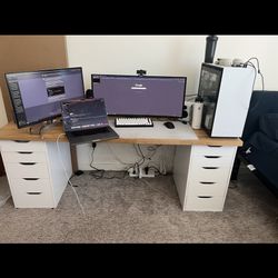 Countertop Desk And Drawers