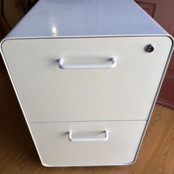 Poppin 2-Drawer Locking File Cabinet