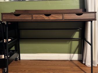 Wood Top Desk with 3 Drawers