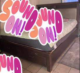 King size Bed frame with lights.