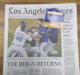 LA times Dodgers newspaper
