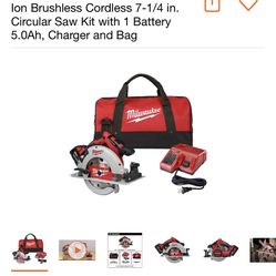 MILWAUKEE COMBO SAW WITH BATTERY AND CHARGER AND BACKPACK BRAND NEW