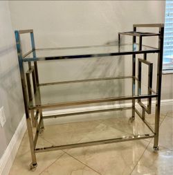 Bar cart - cromo and glass